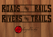 Roads and Rails, Rivers and Trails Logo